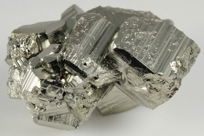 2.6" Striated, Cubic Pyrite Crystal Cluster - Peru